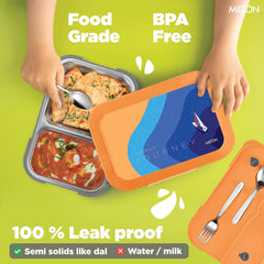 Bravo 2 Steel Thermoware Lunchbox (Milton)