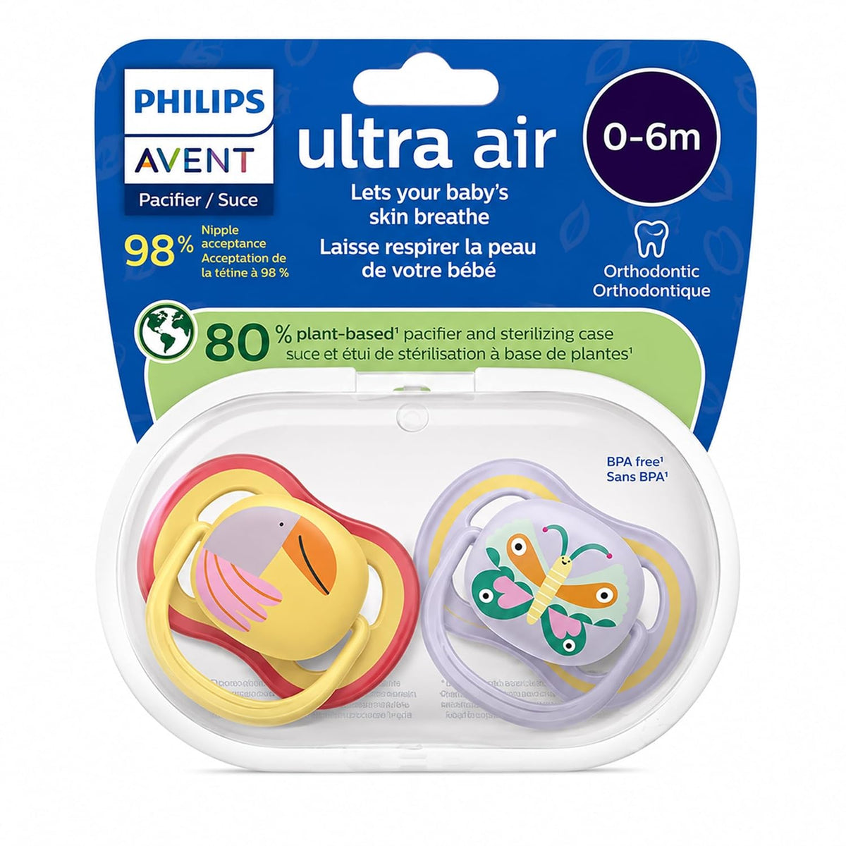 Philips Avent Ultra Air Pacifier, 0-6 Months (SCF087/04)