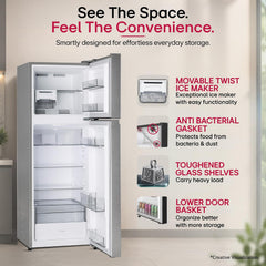 LG 251 L, 1 Star, Frost-Free Smart Inverter Double Door Refrigerator with Smart Mode (GLT2516WWPZ, Shiny Steel, Multi Air Flow Cooling with Max Fresh)-6