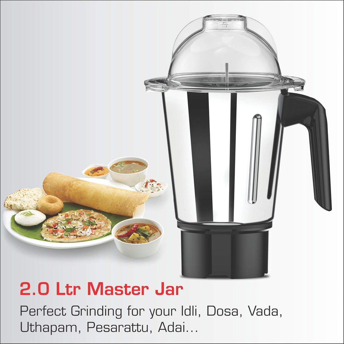 Vidiem ROC Mixer Grinder 1500W for Kitchen with 2 SS Self-Locking Jars