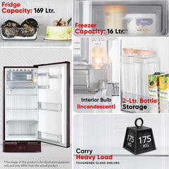 LG 185 L, 4 Star, Smart Inverter, Direct Cool Single Door Refrigerator (GLD1945ZOSE, Scarlet Euphoria, Base stand with Drawer)-4