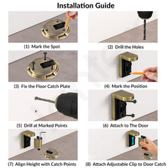 Plantex Door Stopper for Home/Floor Mounted Door Holder/Door Stopper for Hotel/Office/Stops for Door - Pack of 1 (Brass Antique)-6