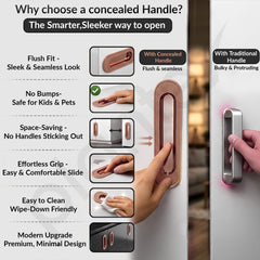 Plantex Sliding Door Handle/Concealed Handle for Sliding Door/160mm Concealed Handle for Wardrobe/Kitchen Cabinet - Pack of 4 (PVD Rose Gold) (Model APS-DTC-3770)-5