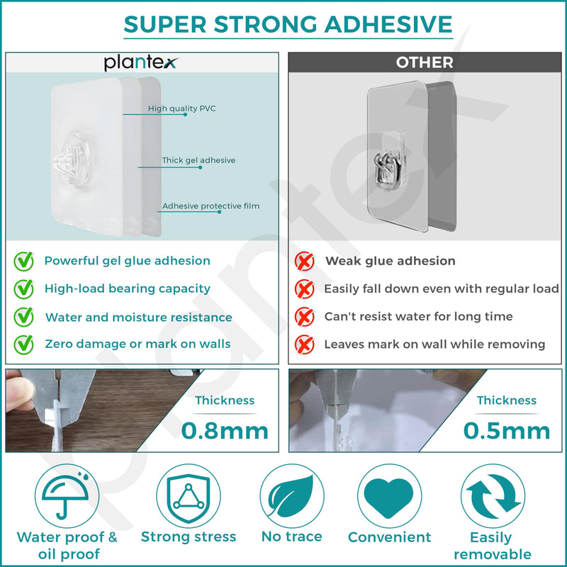 Plantex Self Adhesive Corner Shelf for Bathroom/Adhesive Shelf for Kitchen - with Magic Sticker/Bathroom Organizer Without Drill - Pack of 2 (Diamond, Black)-4