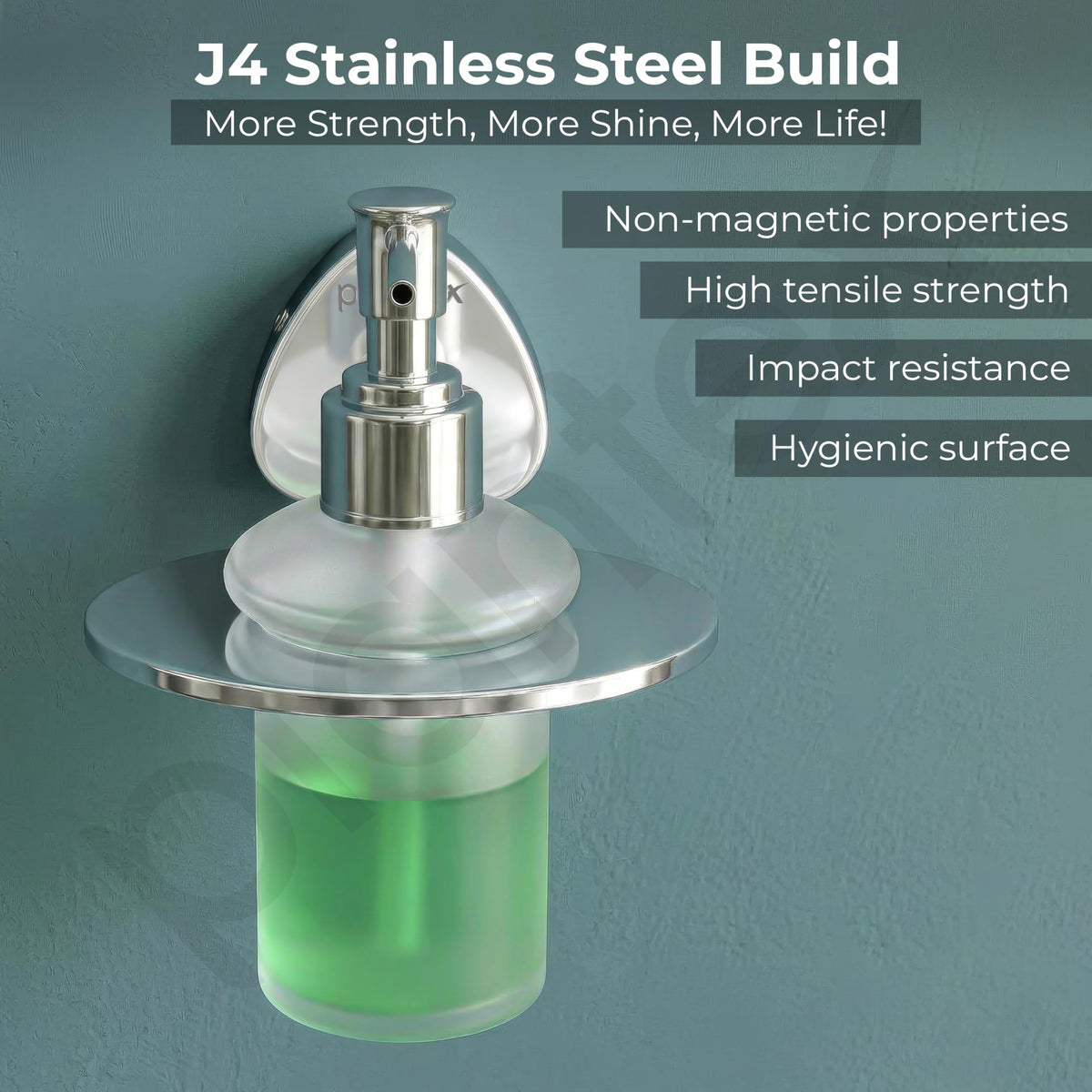Plantex J4 Stainless Steel Liquid Soap Dispenser/Shampoo Dispenser for Wash Basin/Hand Wash Dispenser Wall Mounted/Bathroom Accessories (Chrome Finish) Angel-3