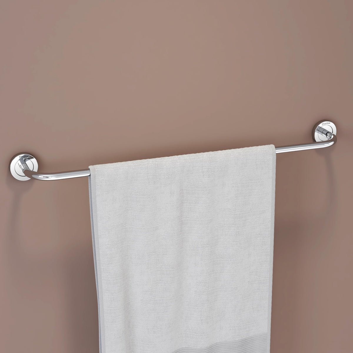 Plantex Stainless Steel Single Towel Rod/Towel Bar/Towel Holder/Towel Hanger for Bathroom/Bathroom Accessories - 24 Inch (Chrome)-1