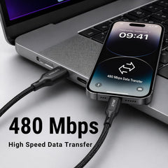 Philips DLC4150LB/94 27W iPhone Original Type-C to Lightning Fast Charging Cable (1.5m, Dark Slate)