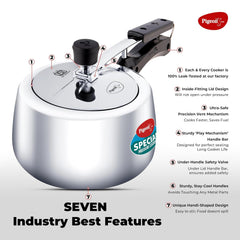 Pigeon by Stovekraft 3 Litre Special Plus Aluminium Inner Lid Induction Base Pressure Cooker (Silver) BIS Certified