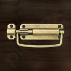 Plantex Door Stopper/5 Inch Baby Latch Kadi/Door Latch for Bathroom/Door Lock for Home/Office Doors - Pack of 3 (Brass Antique)-6