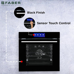 Faber 83L Built-In Microwave Oven with Built in oven with 18 functions | Auto Cook Menus & Auto Power Off Protection, De