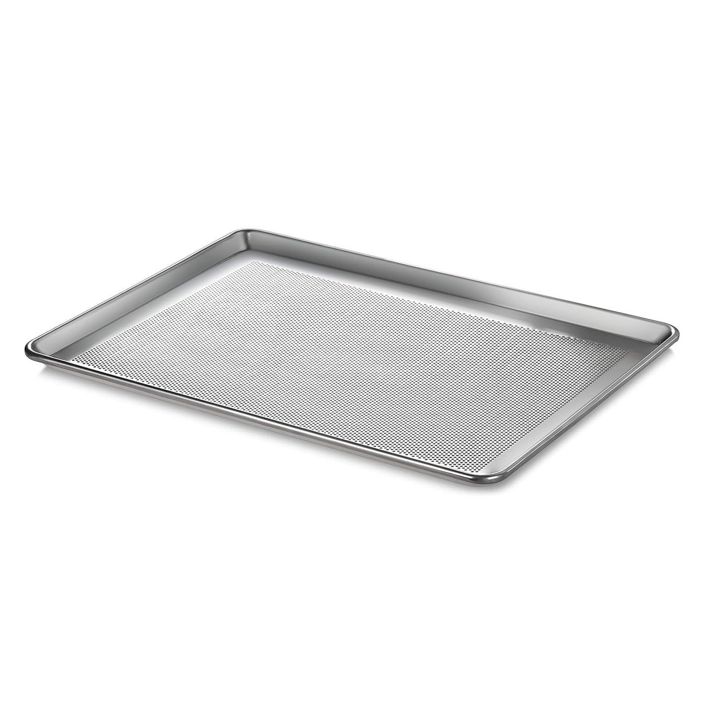 New Star Foodservice 36770 Commercial-Grade 18-Gauge Aluminum Sheet Pan/Bun Pan, Perforated, 18" L x 26" W x 1" H (Full Size)Ã‚ | Measure Oven (Recommended)