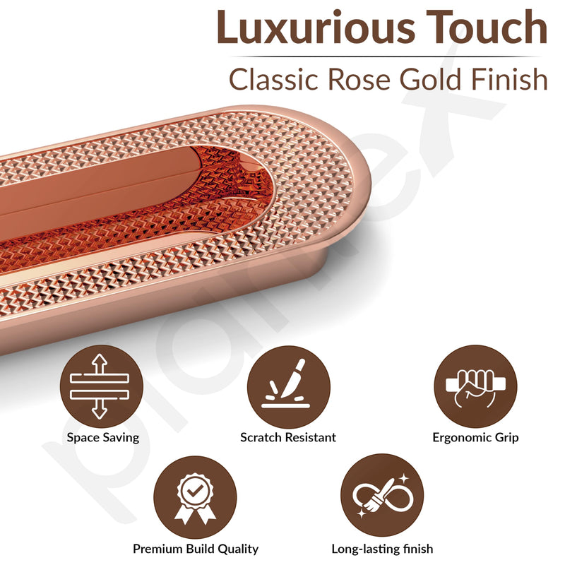 Plantex Sliding Door Handle/Concealed Handle for Sliding Door/160mm Concealed Handle for Wardrobe/Kitchen Cabinet - Pack of 4 (PVD Rose Gold) (Model APS-DTC-3770)-3
