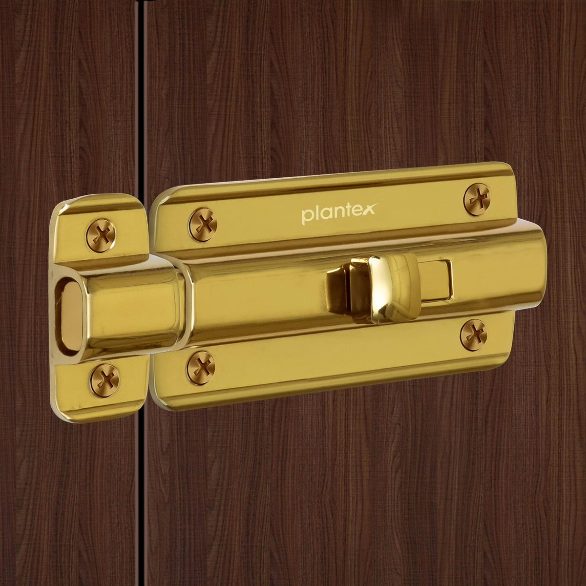 Plantex Premium Heavy Duty Door Stopper/Door Lock Latch for Home and Office Doors/Baby Latch for Home - Pack of 4 (PVD Gold)-1