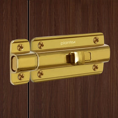 Plantex Premium Heavy Duty Door Stopper/Door Lock Latch for Home and Office Doors/Baby Latch for Home - Pack of 4 (PVD Gold)-1