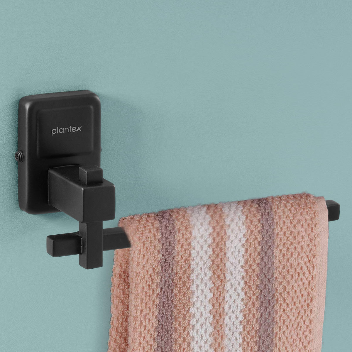 Plantex 304 Grade Stainless Steel Bathroom Accessories Set of 3 - Towel Hanger/Napking Holder/Soap Holder for Bathroom - Darcy (Black)-4