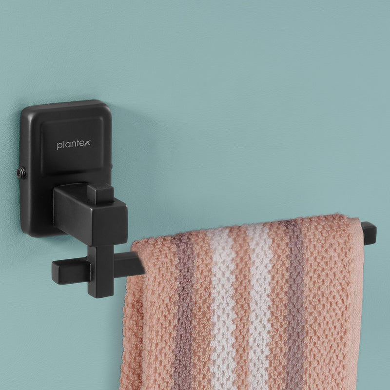 Plantex 304 Grade Stainless Steel Bathroom Accessories Set of 3 - Towel Hanger/Napking Holder/Soap Holder for Bathroom - Darcy (Black)-4