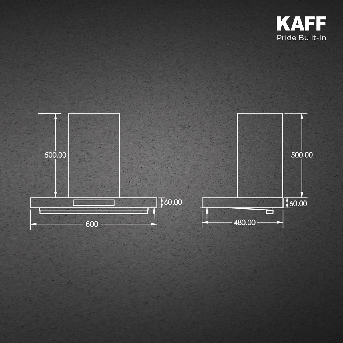 Kaff ASHPRO (SUPER) DHC 60cm Auto Clean Kitchen Chimney | 1450 m³/h Suction | Filterless Dry Heat Technology | Gesture &