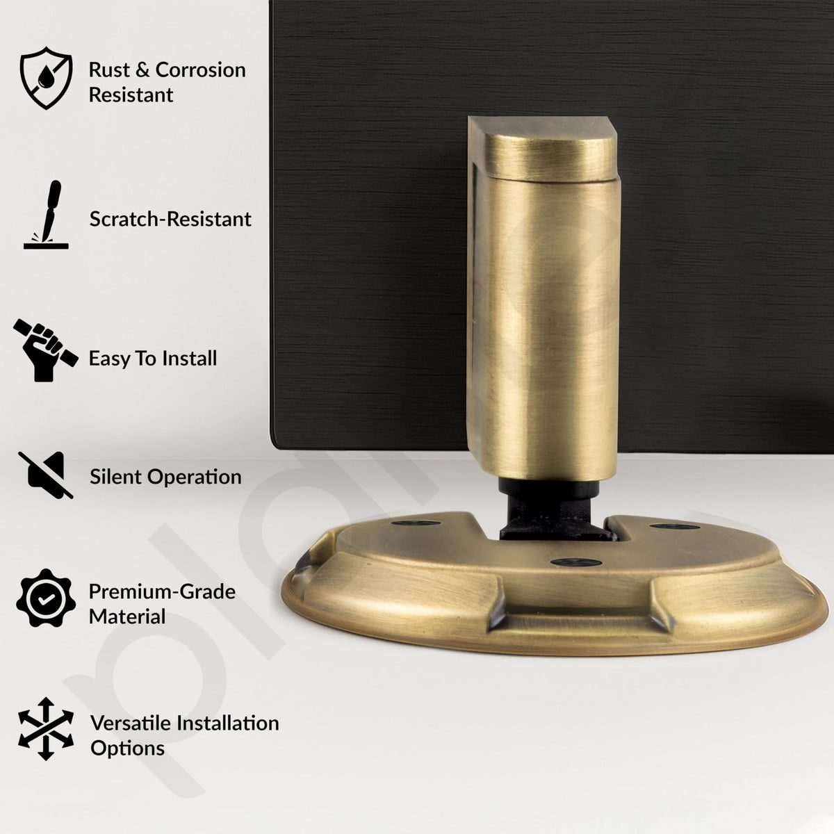 Plantex Door Stopper for Home/Floor Mounted Door Holder/Door Stopper for Hotel/Office/Stops for Door - Pack of 1 (Brass Antique)-2