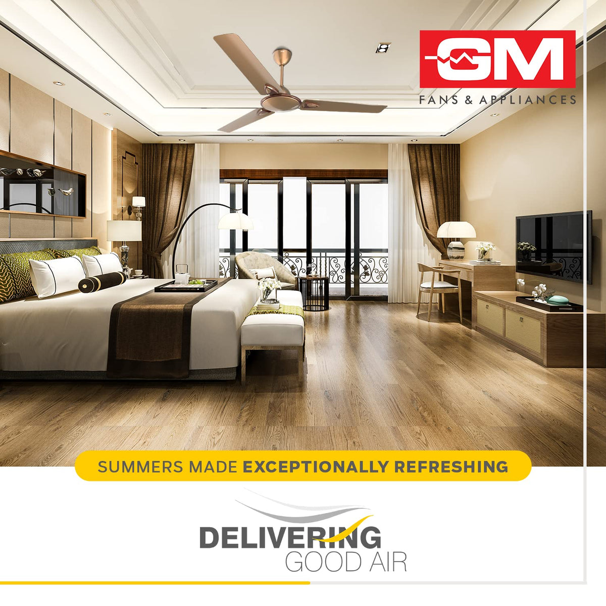 GM Nexa 1200 mm Decorative Ceiling Fan (Rose Gold)
