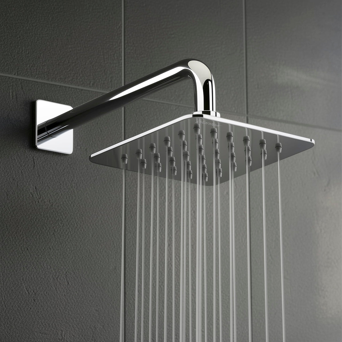 Plantex Stainless Steel 4 Inch Rain Flow Overhead Shower with Water Saving Nozzle/Bathroom Shower/Adjustable Shower Head for Bathroom without Arm - (APS-617-Chrome)-1