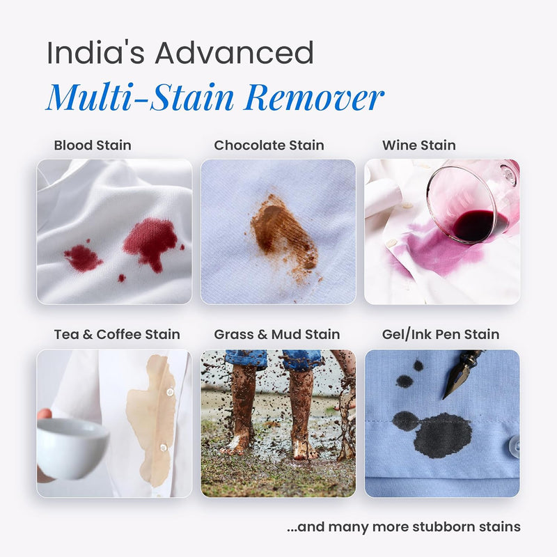IFB Essentials Fabo Stain Remover - 100 ml | Removes tough stains such as egg, blood, grass, tea, chocolate, coffee, win