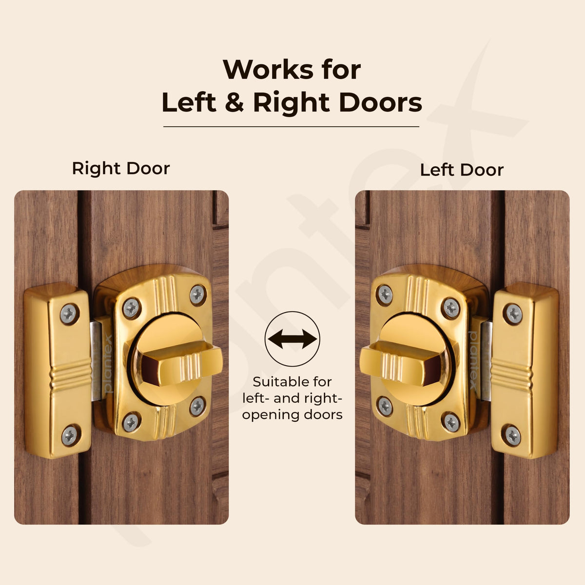 Plantex Latch Lock for Door/Baby Latch for Bathroom/Latch Lock for Main Door/Door Stopper - Pack of 1 (PVD Gold)-3