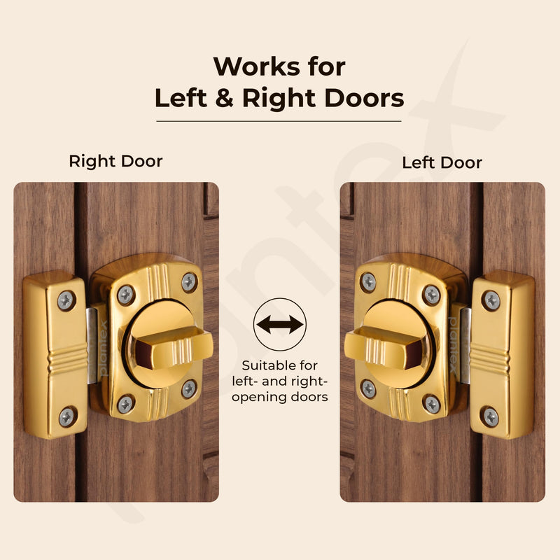 Plantex Latch Lock for Door/Baby Latch for Bathroom/Latch Lock for Main Door/Door Stopper - Pack of 1 (PVD Gold)-3