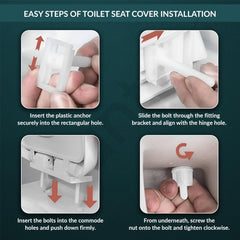 Plantex Anglo Toilet Seat Cover/Indian Toilet Seat/Polypropylene Seat - Pack of 1 (White)-6