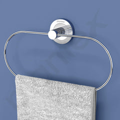 Plantex Stainless Steel Towel Ring for Bathroom/Wash Basin/Napkin-Towel Hanger/Bathroom Accessories (Chrome-Oval) - Pack of 3-6