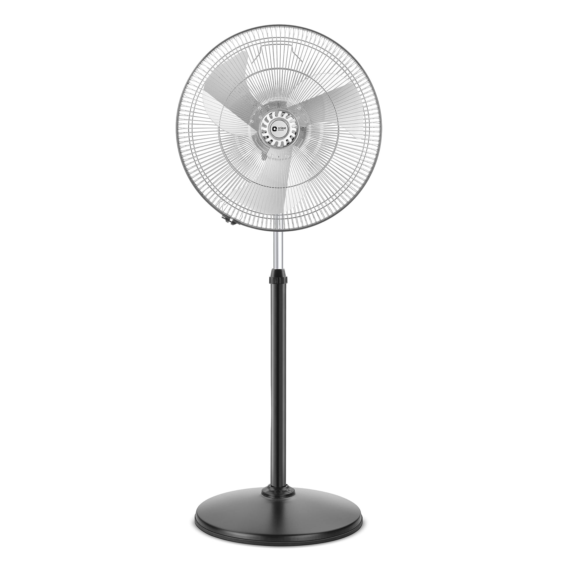 Orient Electric Stand 87 Pedestal Fan | High Speed 2100 RPM 95 CMM | 100% Copper Motor | 90 Degree Oscillation and Tilt | Adjustable Height | 3 Speed | Military Grade Guard| White