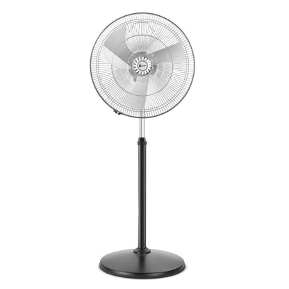 Orient Electric Stand 87 Pedestal Fan | High Speed 2100 RPM 95 CMM | 100% Copper Motor | 90 Degree Oscillation and Tilt | Adjustable Height | 3 Speed | Military Grade Guard| Black & Red