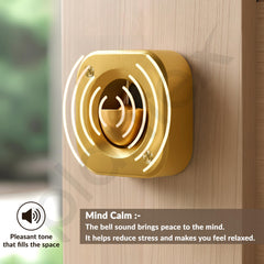 Plantex Dopamine Door Bell for Home/Square Door Chime with Brass Bell/Temple & Meditation Bell for Positive Energy & Home Decor - Pack of 1 (DTK-292 - Gold)-6
