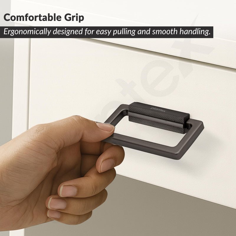 Plantex Rajwadi Drawer Kadi/Drawer Handle/Kadi for Drawers/Pull-Push Kadi for Home/Office Cabinet - Pack of 4 (Satin Black)-6