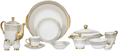 Clay Craft Diamond 310 GL Bone China Dinnerware Set, 38-Pieces, Multicolor, Standard