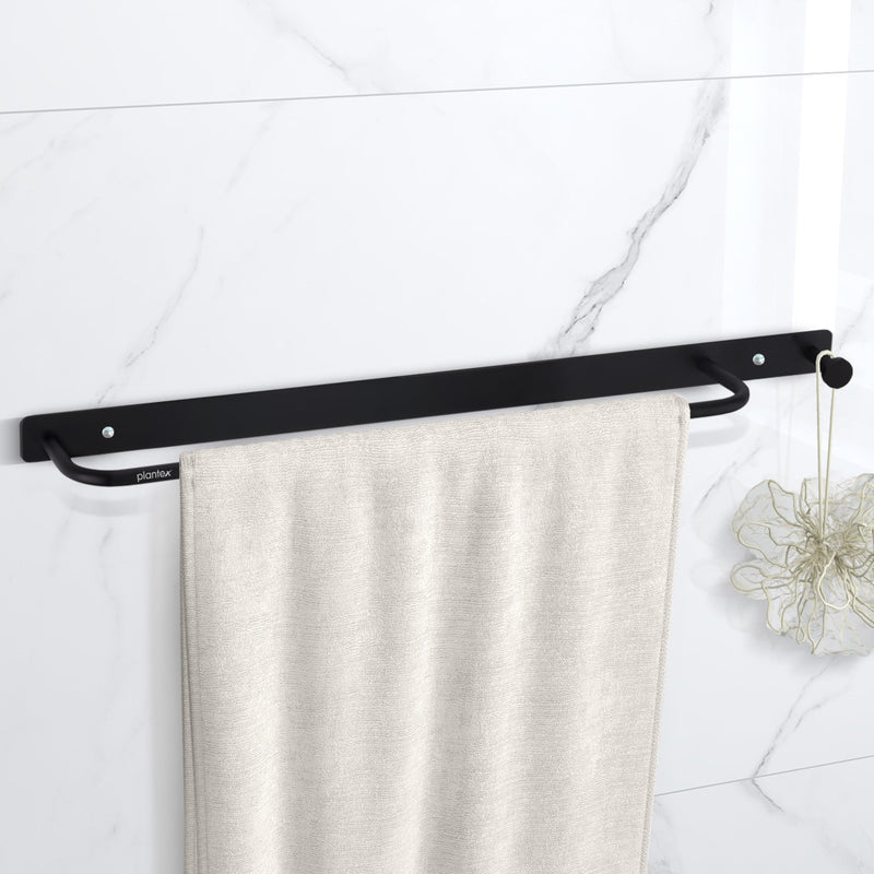 Plantex Towel Holder for Bathroom/Stainless Steel 24 inch Towel Rod/Towel Bar/Towel Hanger/Bathroom Accessories -Pack of 1 (Black)-1