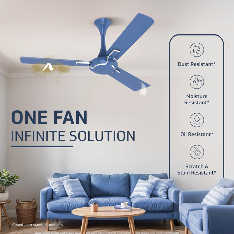 V-Guard Exado Pro ES BLDC 1200 mm Ceiling Fan (Riband Blue Matte)-4