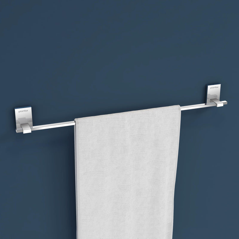 Plantex 304 Grade Stainless Steel 24 inch Single Towel Rod/Towel Holder for Bathroom/Towel Bar/Hanger/Stand/Bathroom Accessories - Senso (Chrome)-1