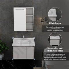 Plantex Unbreakable Vanity for Bathroom/Rectangle Washbasin with Cabinet Full Set/Sensor Light Bathroom Organizer for Home (NZBC-24)-6