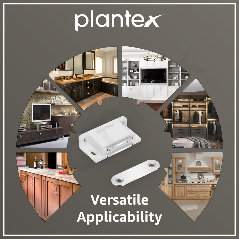 Plantex Door Catcher/Drawer Magnet for Cabinet/Cupboard/Wardrobe/Door Closer Magnet for Home/Office - Pack of 2 (White)-5