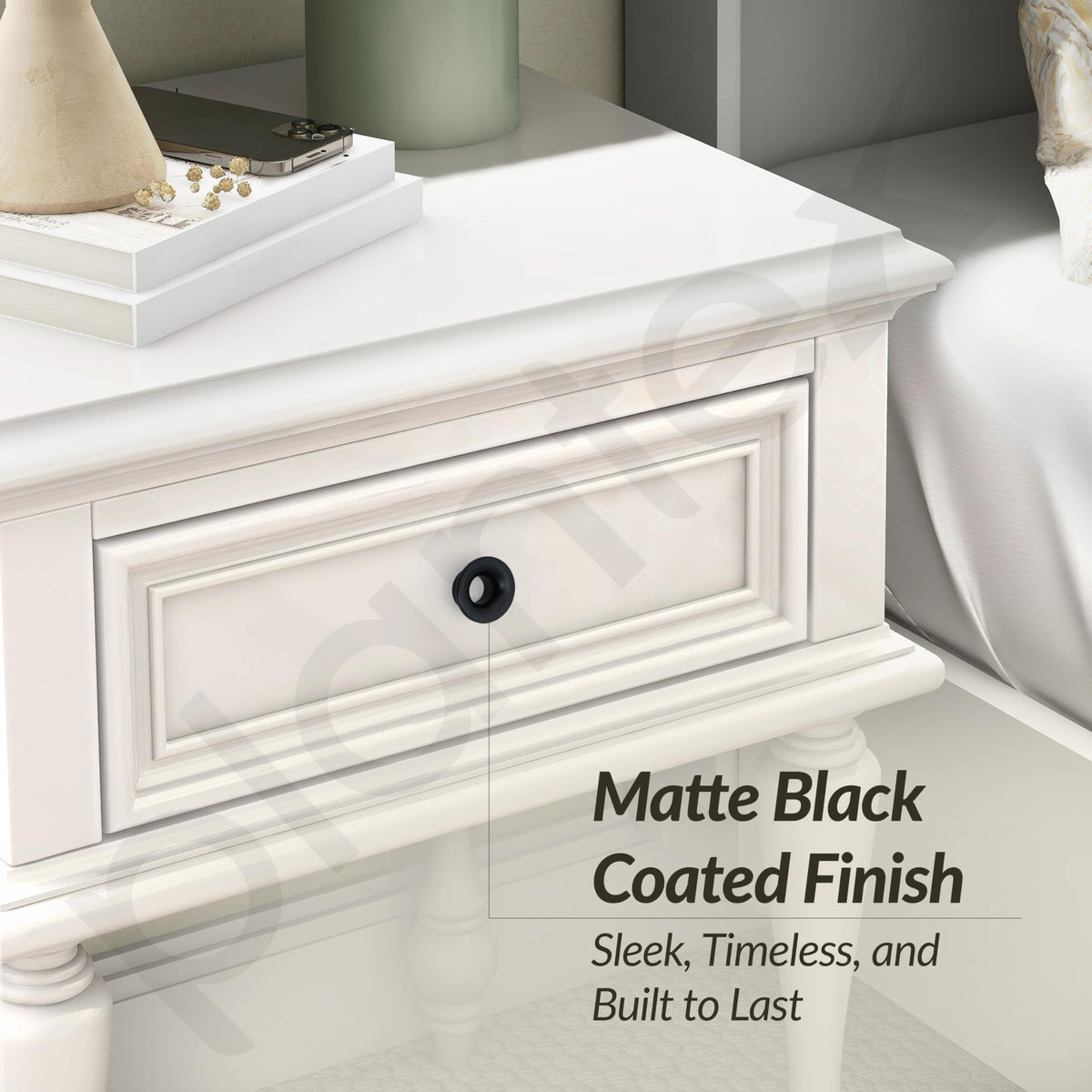 Plantex Knobs for Drawers/Round Drawer Knobs for Cabinets/Pull-Push Knobs for Kitchen/Bedroom Drawer - Pack of 2 (Black)-6