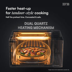 IFB 20L Convection Microwave Oven, 24 Auto Cook Menus (20SC2, Metalic Silver, Auto Defrost, Combi-Cook Mode, 10 Power Le