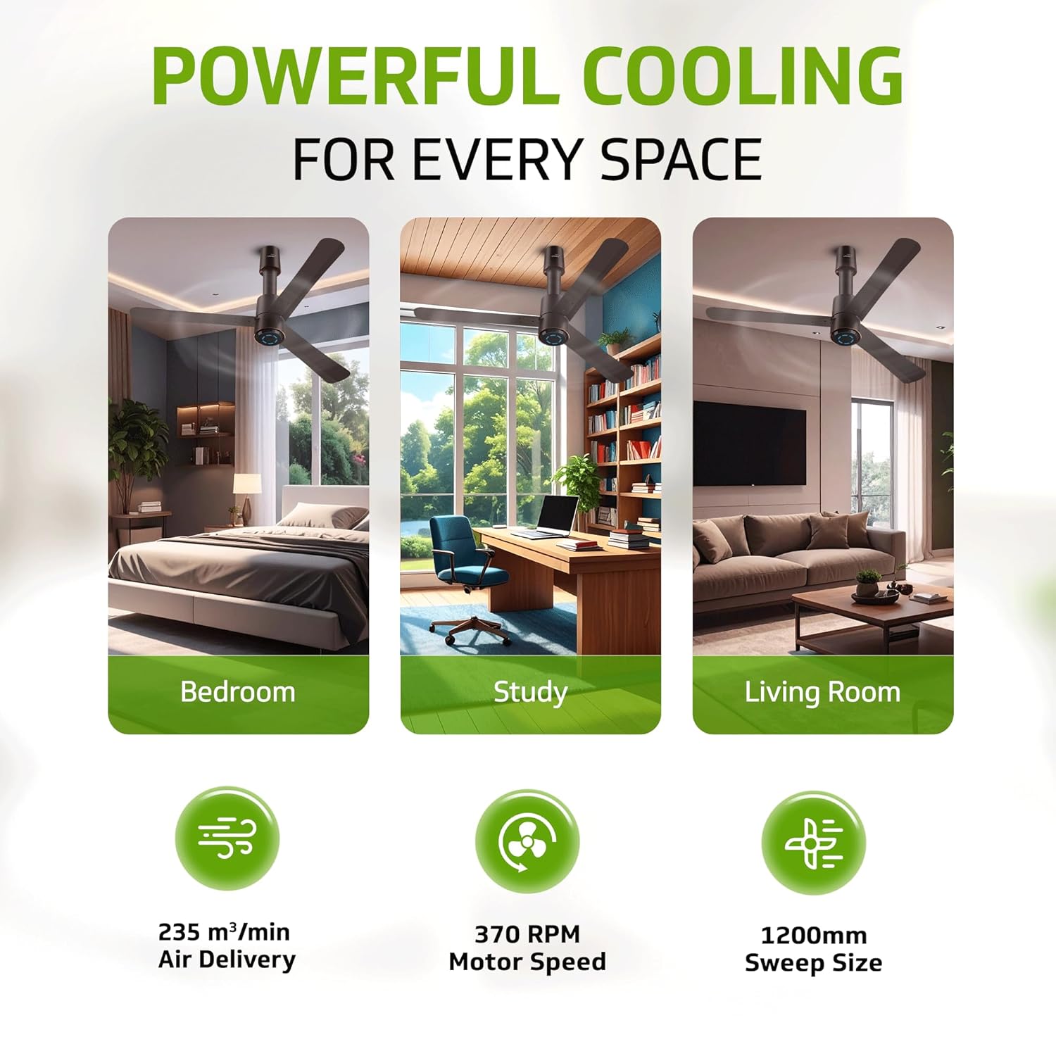 V-Guard Insight-G Premium Bldc Ceiling Fan For Home | 6 Speed Settings | 5 stars Energy Saving | Convenient Remote Control | High-Speed 100% Copper Motor | 1.2M (Elegance Brown Matte)