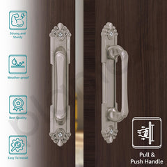Plantex 8 Inch Heavy Duty Main Door Handle/Pull Push Handle for Main Door Home & Hotel/3 Years Warranty Pack of 2 (Satin, Silver)-2