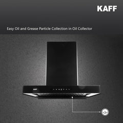 Kaff ASHPRO (SUPER) DHC 60cm Auto Clean Kitchen Chimney | 1450 m³/h Suction | Filterless Dry Heat Technology | Gesture &