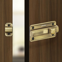 Plantex Premium Heavy Duty Door Stopper/Door Lock Latch for Home and Office Doors/Baby Latch - Pack of 2 (Brass Antique)-5