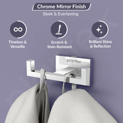 Plantex 304 Grade Stainless Steel Robe Hook/Cloth Hanger/Robe Hooks for Bathroom/Hooks for Wall/Bathroom Accessories - Chrome (Benz)-3