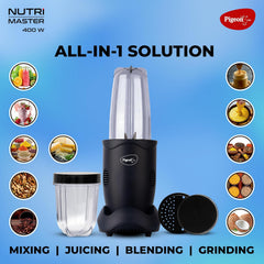 Pigeon by Stovekraft Stainless Steel Nutri Master | Mixer Grinder Juicer Blender Smoothie Maker All-In-1 Machine | 400 W