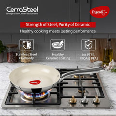 Pigeon CERRASTEEL Beige Ceramic Fry PAN 260