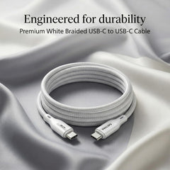 Philips DLC4150CW/94 65W Type-C to Type-C Fast Charging Cable (1.5m, Bright White)
