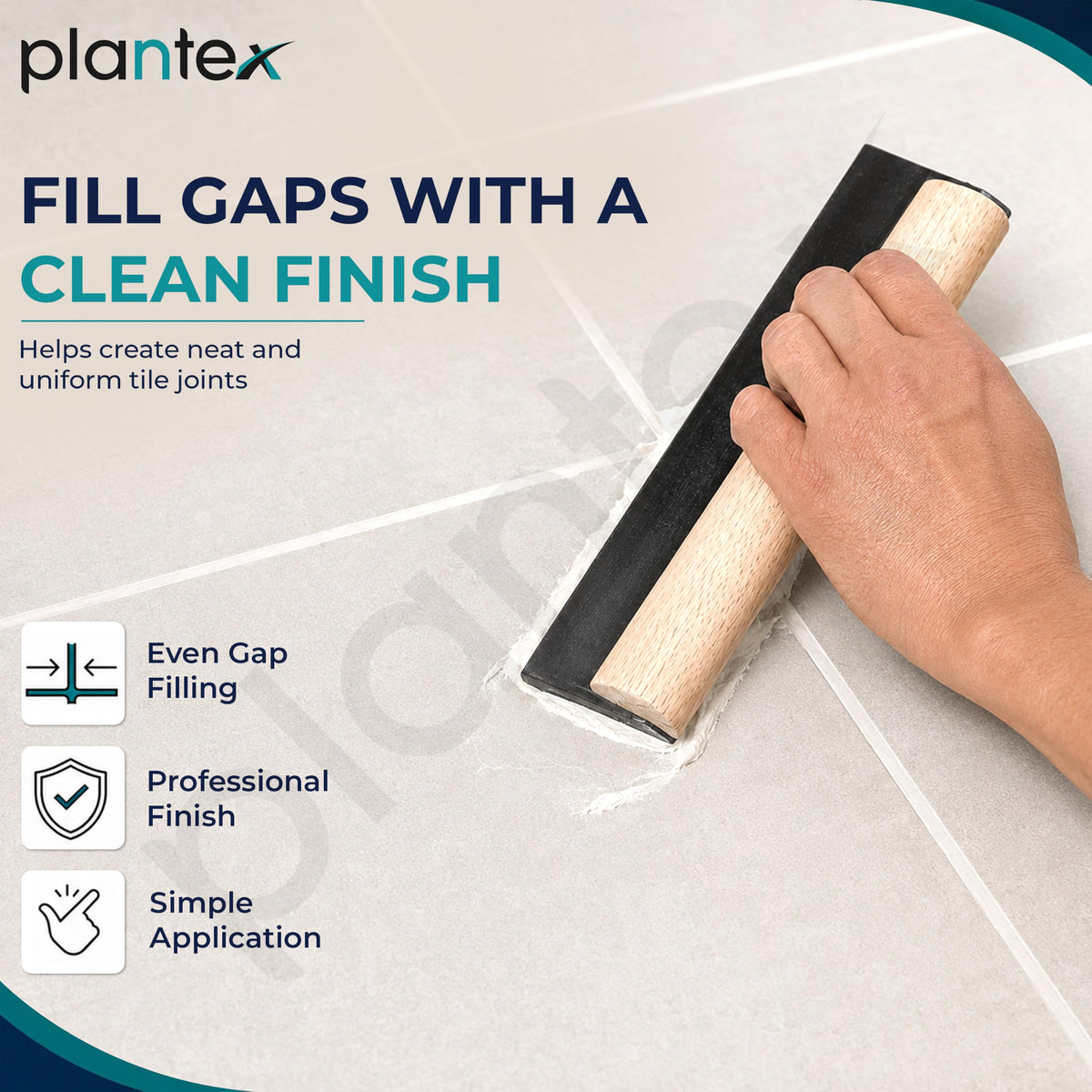 Plantex Lexora Premium Tile Grout/Waterproof Tile Gap Filler for Kitchen & Bathroom Wall Tiles Joint Filler/Crack Resistant/Chemical Resistant/Stain Resistant 1 kg (White)-3